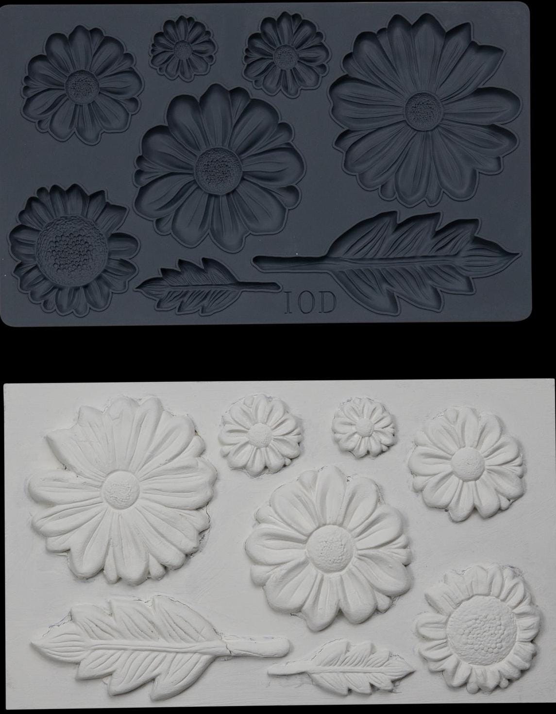 IOD He Loves Me 6x10 Decor Mould, Moulds Use With Clay, Resin Crafts Signs Sugar Arts Furniture Fall Decor, Rosettes Mold