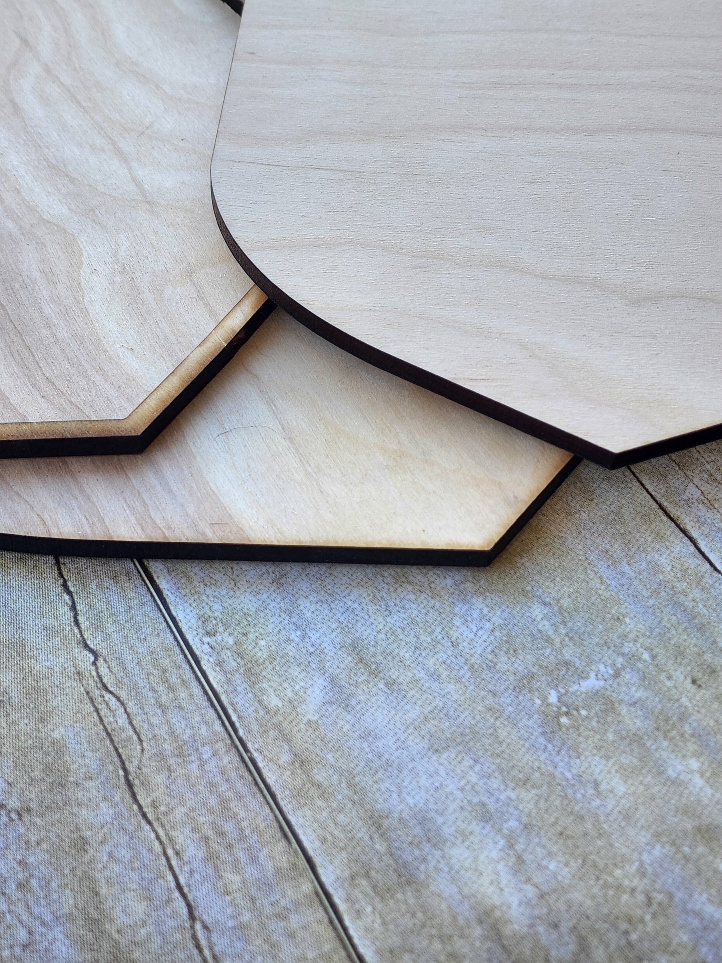 Outlined Shield Shaped Wood Frame, 14x10" Wooden Frames