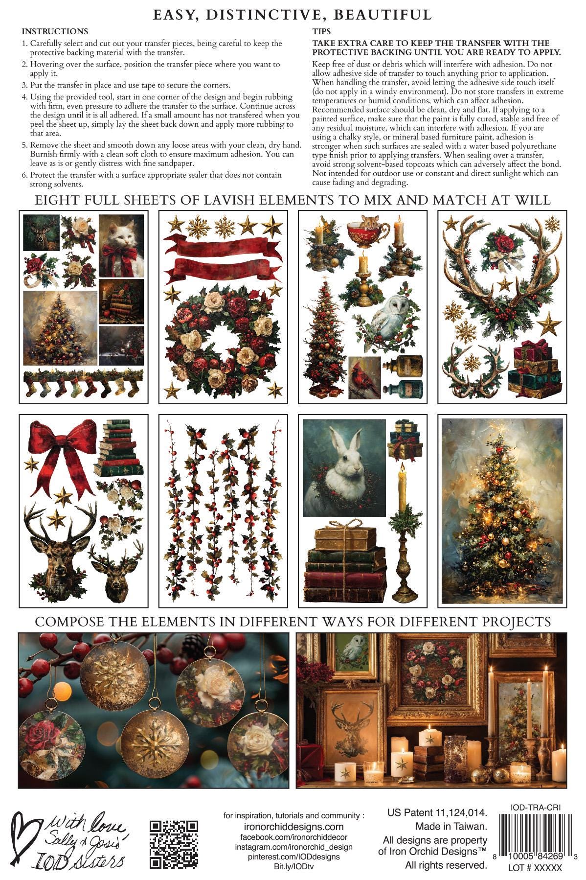 Crimson Velvet IOD 2024 Transfer Pad with (8) 8 x 12 Sheets