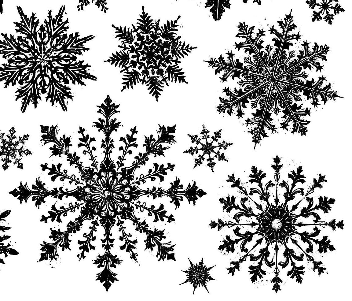 IOD Vintage Snowflakes Stamp