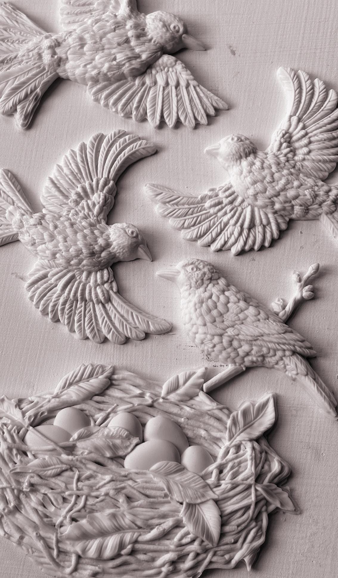 IOD Sparrow's Nest 6x10 Decor Mould, Moulds Use With Clay or Resin Crafts Signs Sugar Arts Furniture Fall Decor, Mold Ships in 1-2 days!