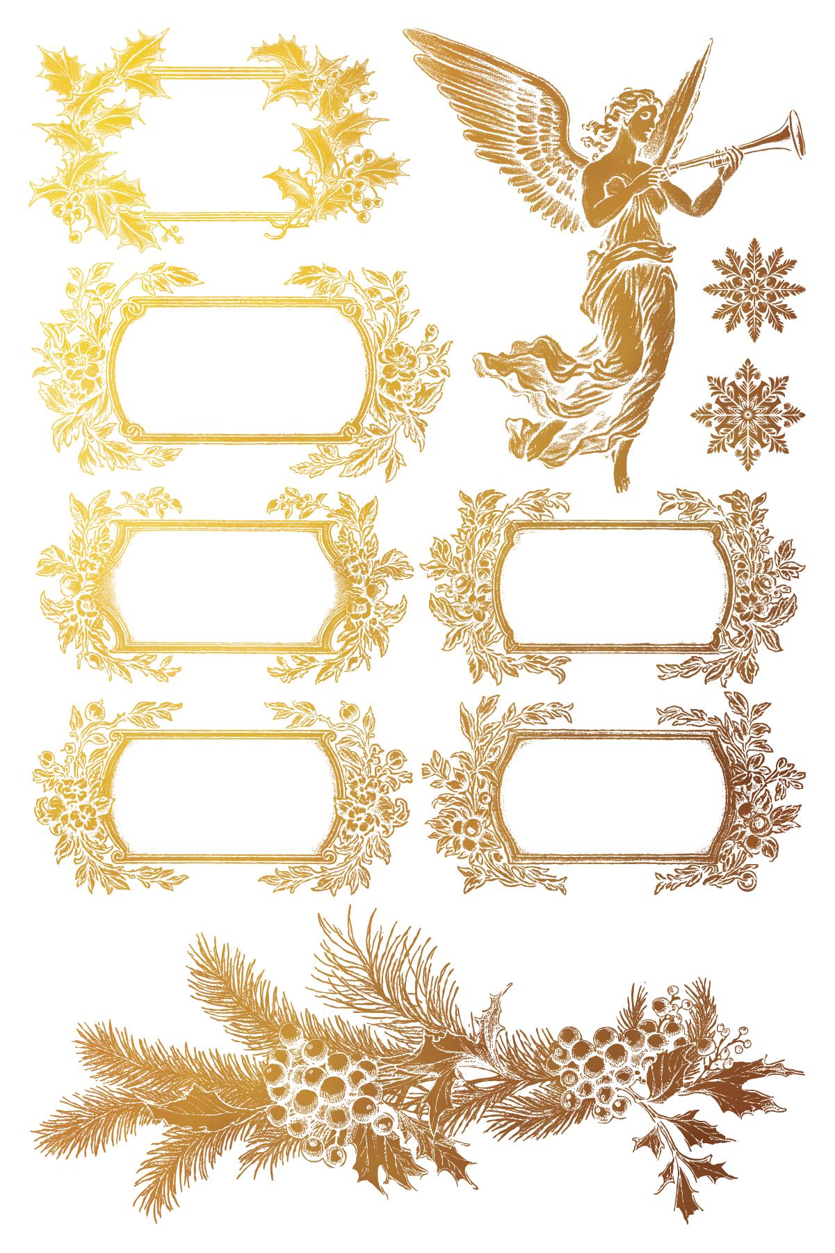 Tinsel Foil Transfer Pad IOD with (8) 8 X 12 Sheets by Iron Orchid Designs, Limited Release Rub-On Furniture Transfer Decal Ships 1-2 days!