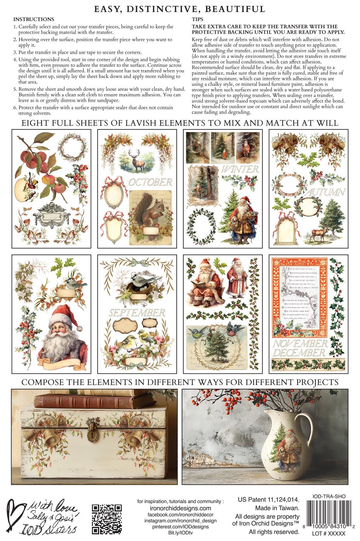 2025 IOD Santa's Hollow Transfer Pad with (8) 8 x 12 Sheets