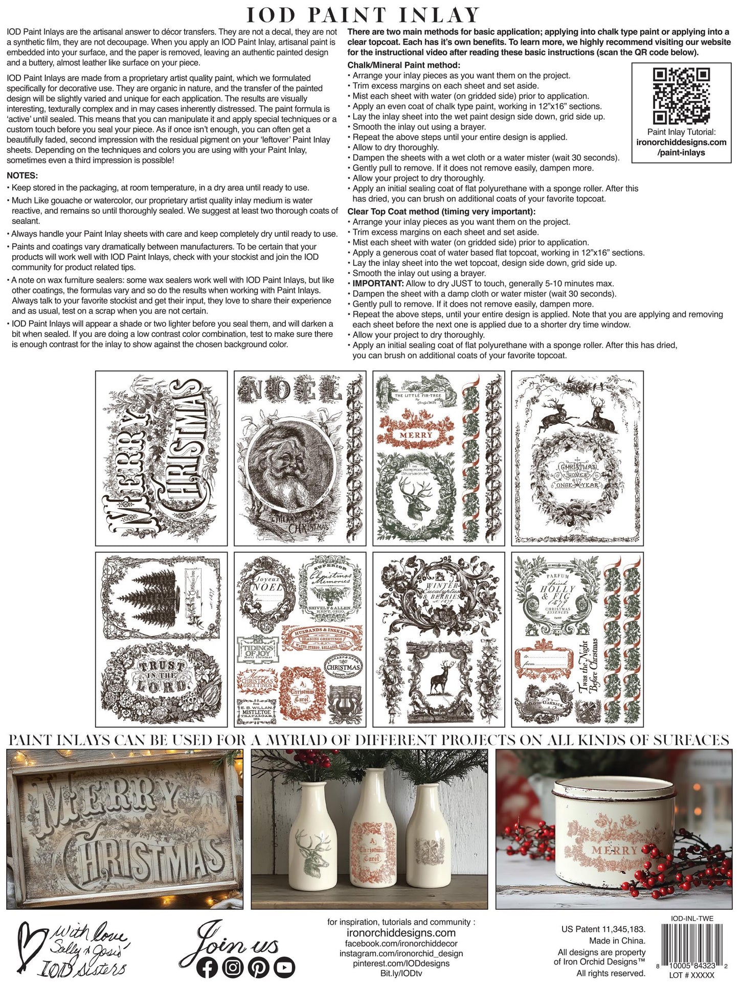 2025 Twelfth Night IOD Paint Inlay by Iron Orchid Design - Limited Release