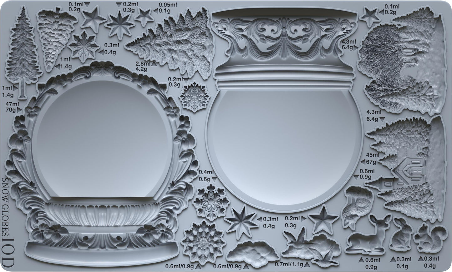 2025 IOD Snow Globes Decor Mould