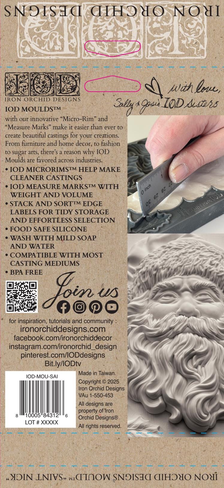 2025 IOD Saint Nick 5x7 Decor Mould