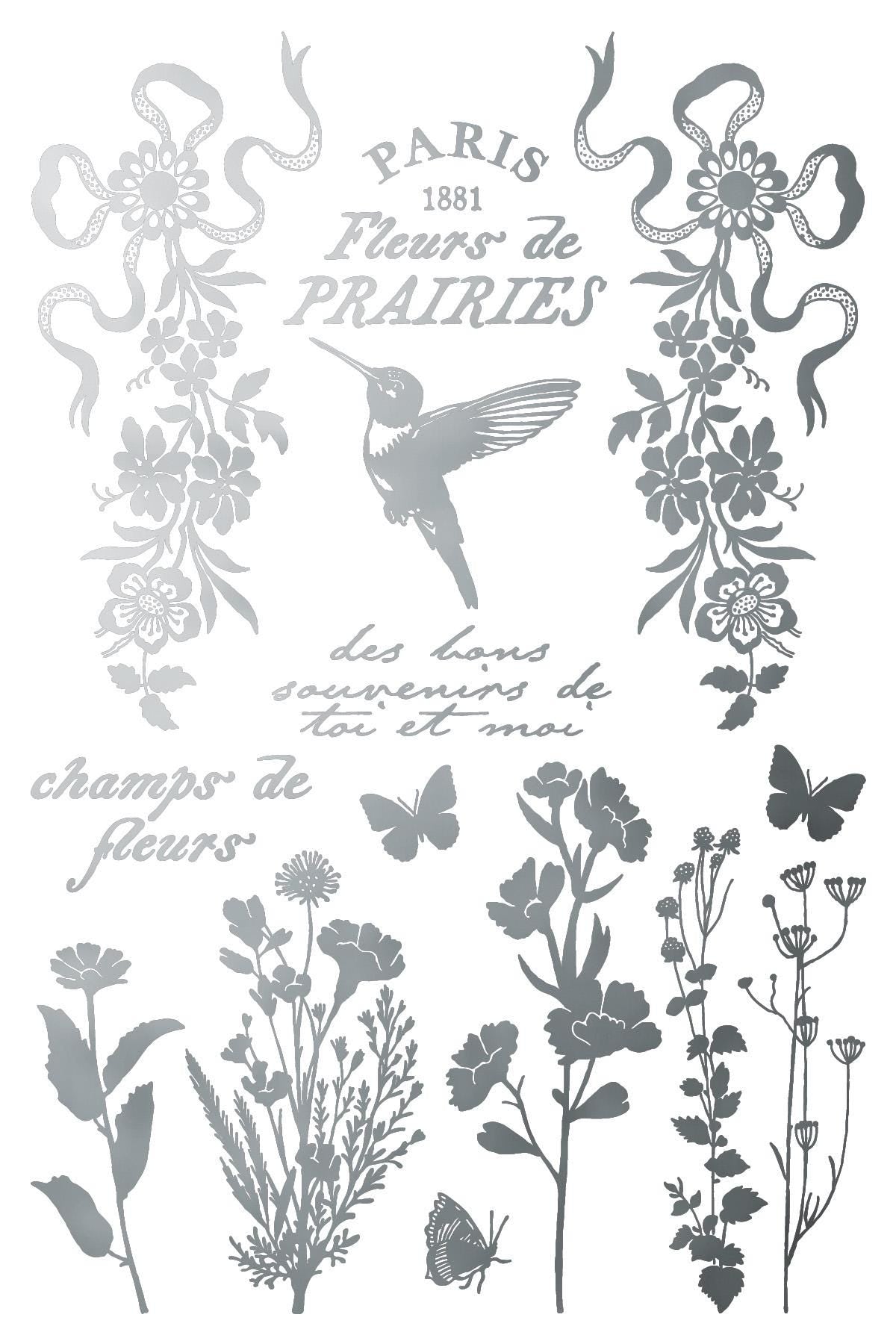 2026 IOD NEW Papillon Gold Foil Transfer Pad with (8) 12 X 8 Sheets by Iron Orchid Designs Rub-On Furniture Transfer Decal