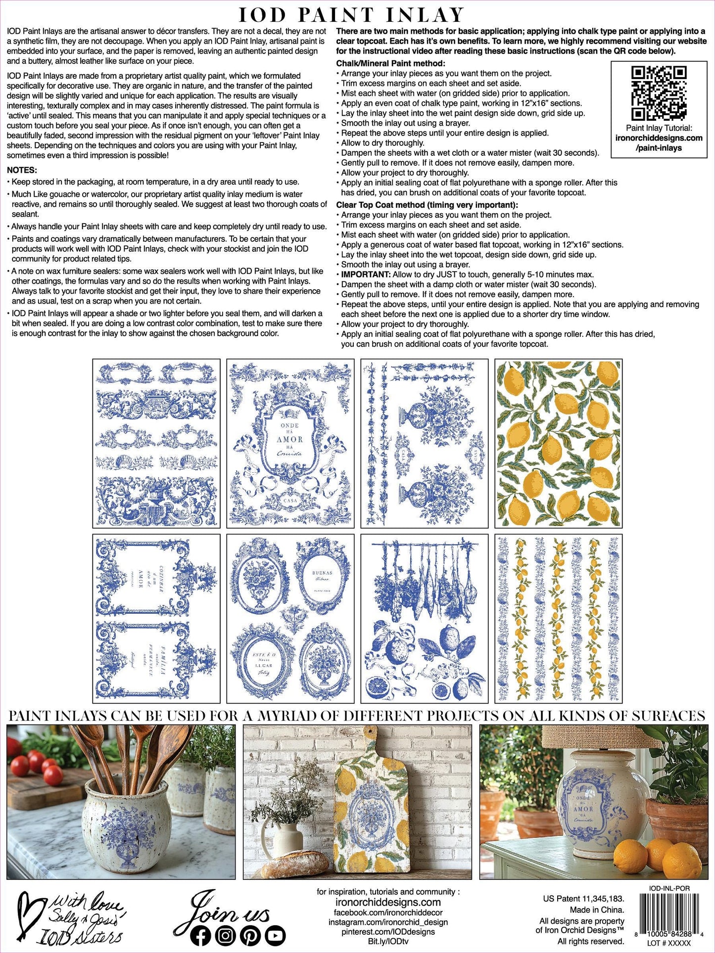 Portofino IOD Paint Inlay by Iron Orchid Design - Limited Release