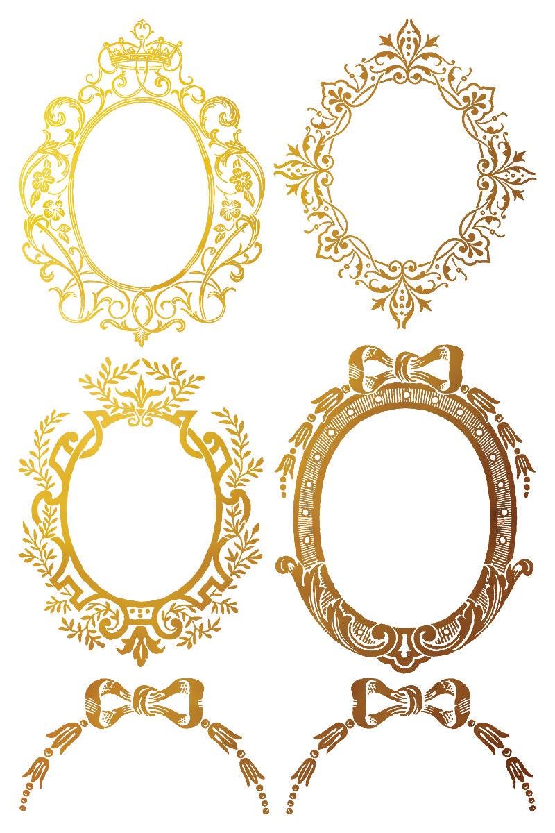 Petits Ornements NEW Foil Transfer Pad IOD with (8) 8 X 12 Sheets by Iron Orchid Designs Rub-On Furniture Transfer Decal