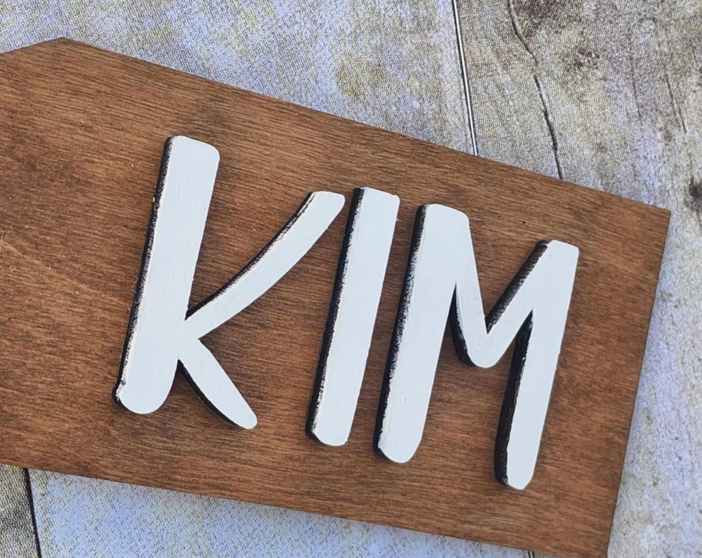 Extra Large Personalized Beaded Wooden Stocking Tags, Stocking Label, Name Tag, Gift Tag, Custom Tag, Birch Tag, Dad, Mom, Grandparents