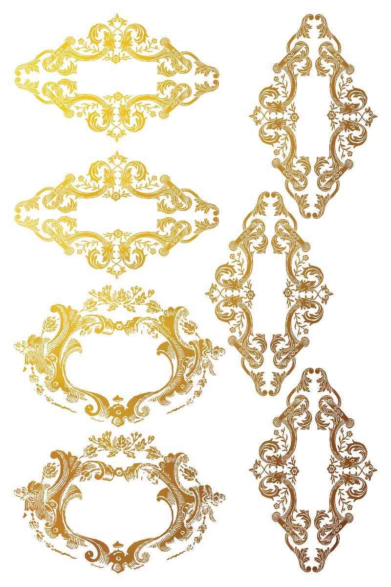 Petits Ornements NEW Foil Transfer Pad IOD with (8) 8 X 12 Sheets by Iron Orchid Designs Rub-On Furniture Transfer Decal