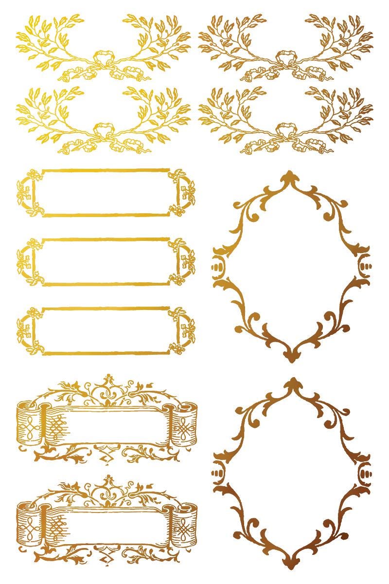 Petits Ornements NEW Foil Transfer Pad IOD with (8) 8 X 12 Sheets by Iron Orchid Designs Rub-On Furniture Transfer Decal
