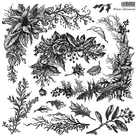 IOD Winter Adornment Stamps