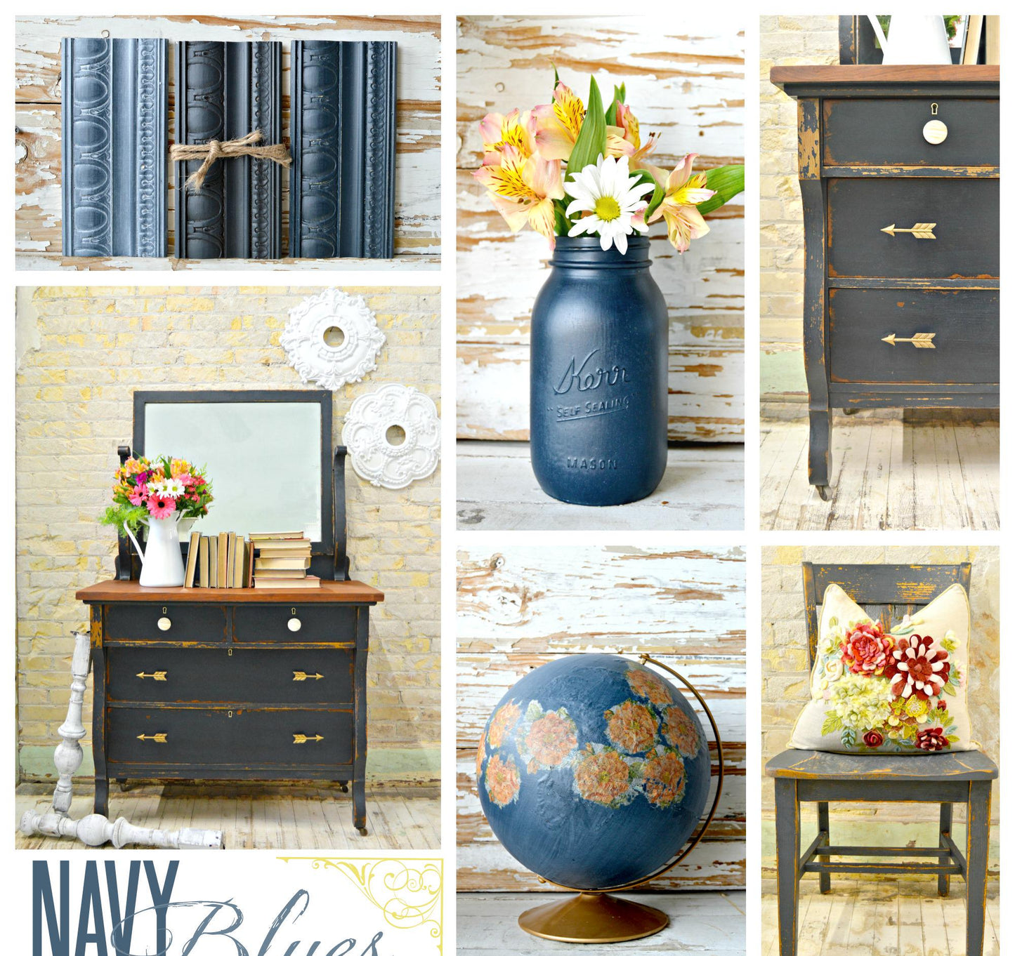 Sweet Pickins Milk Paint - Navy Blues