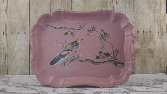 Cottagecore Metal Tray Makeover – IOD Menagerie Transfer + DIY Veranda Paint