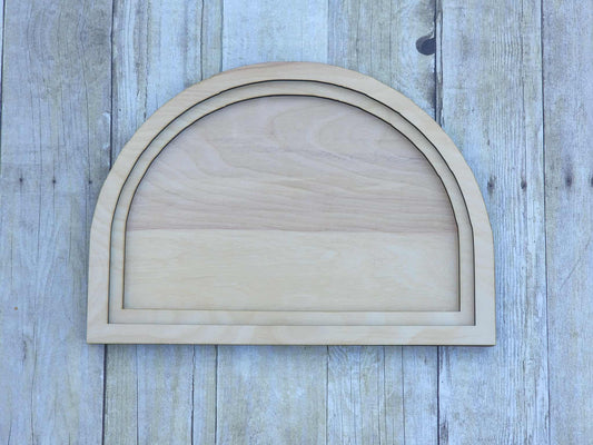 Arched Wood Frame, 14.5x10.25" Wooden Frames