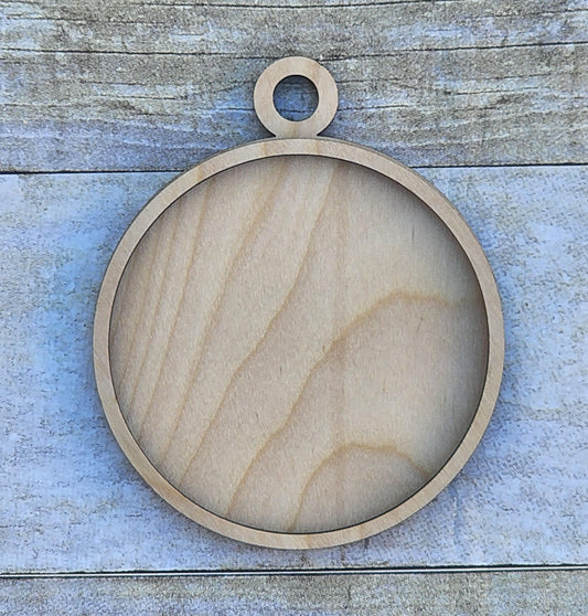 4 Inch Two Piece Wooden Ornament
