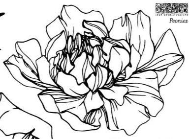 IOD Peonies 2 Sheet 12 inch by 12 inch Stamps