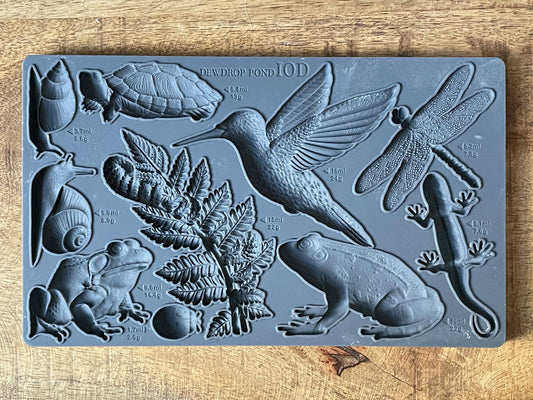 IOD Dewdrop Pond 6x10 Decor Mould Label Moulds Use With Clay or Resin Crafts Signs Sugar Arts Furniture Fall Decor, Dewdrop Pond Mold