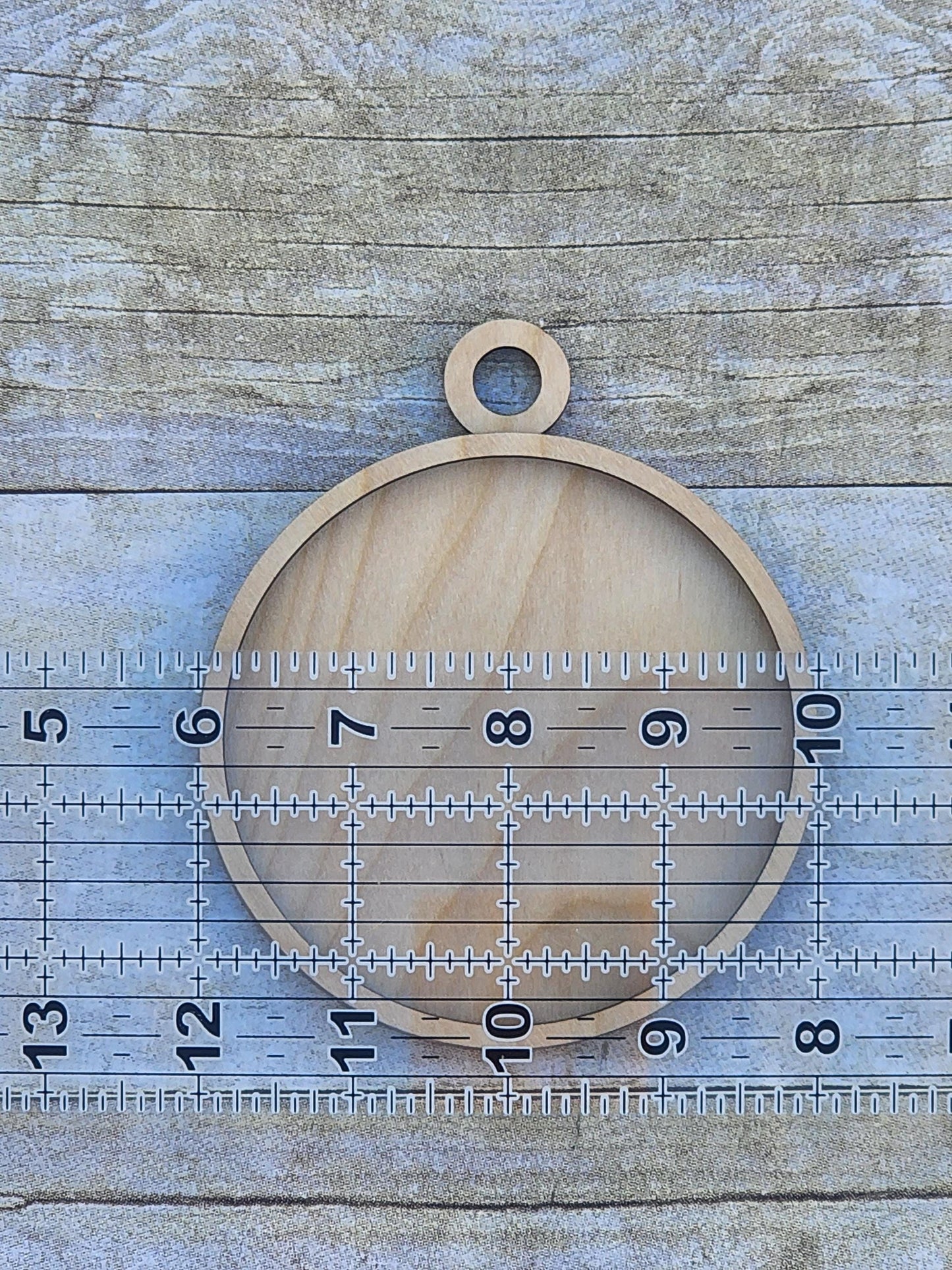 4 Inch Two Piece Wooden Ornament