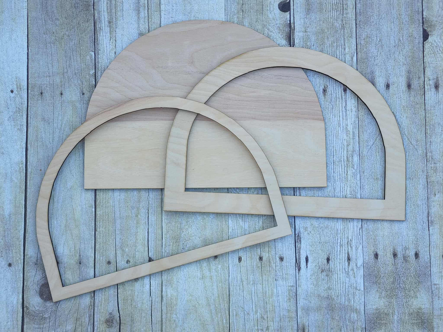 Arched Wood Frame, 14.5x10.25" Wooden Frames