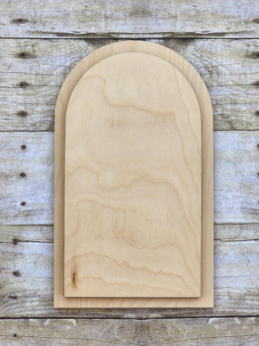 Arch Wood Frame, Layered, 11.5 x 6.5 Wooden Frames