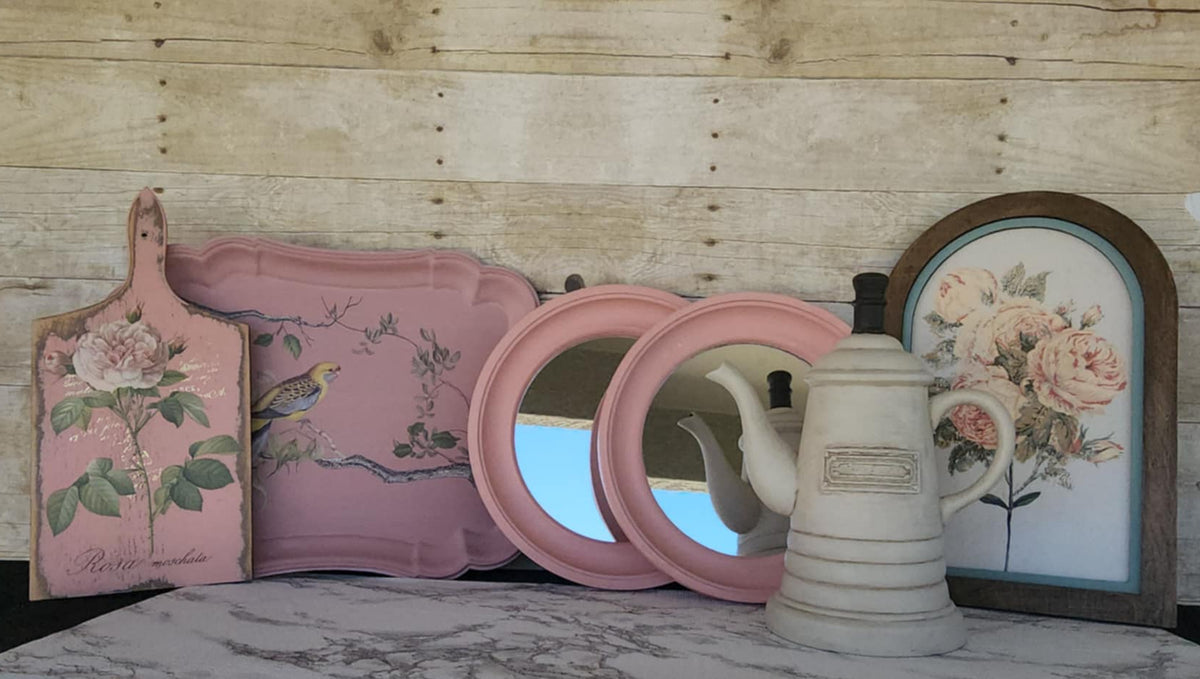 Cottagecore Metal Tray Makeover – IOD Menagerie Transfer + DIY Veranda Paint