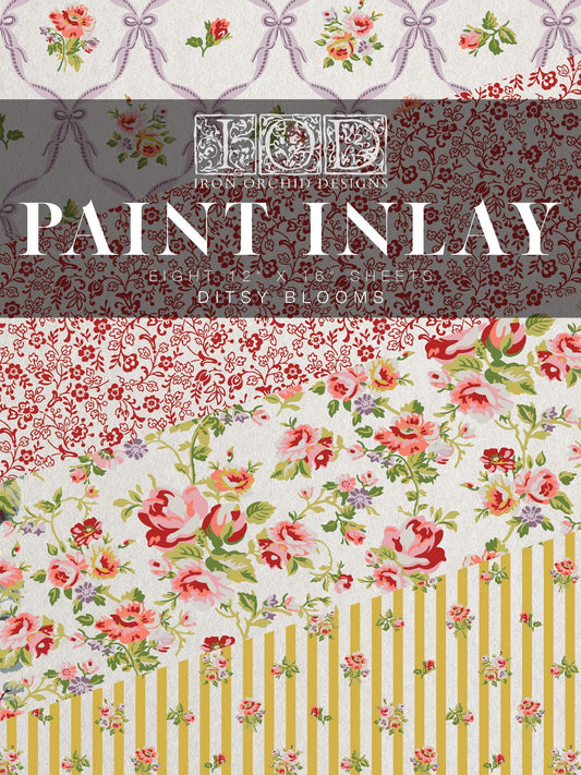 NEW Ditsy Bloom, IOD Paint Inlay