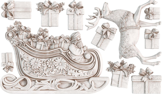 Santa's Sleigh 6x10 IOD 2024 Decor Mould