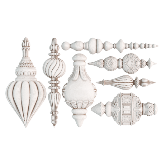 *PREORDER*  IOD Baubles Mould • Iron Orchid Designs • 6×10 Holiday Sign Mould • Ships in 1–2 Days