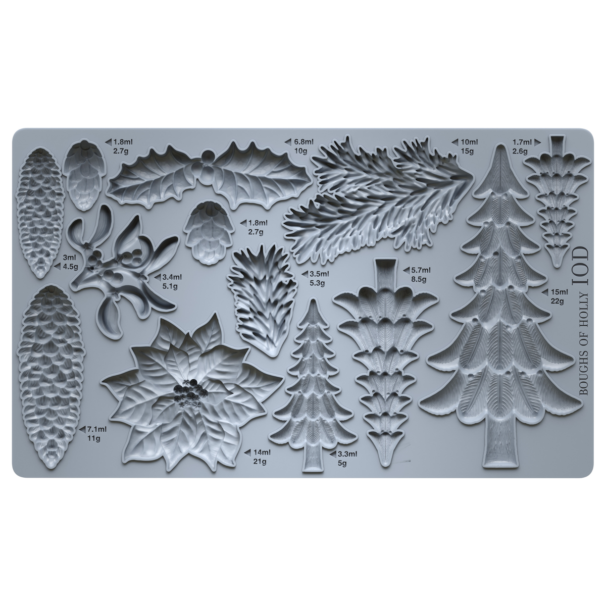 *PREORDER*  IOD Boughs of Holly Mould • Iron Orchid Designs • 6×10 Holiday Sign Mould • Ships in 1–2 Days (Copy)
