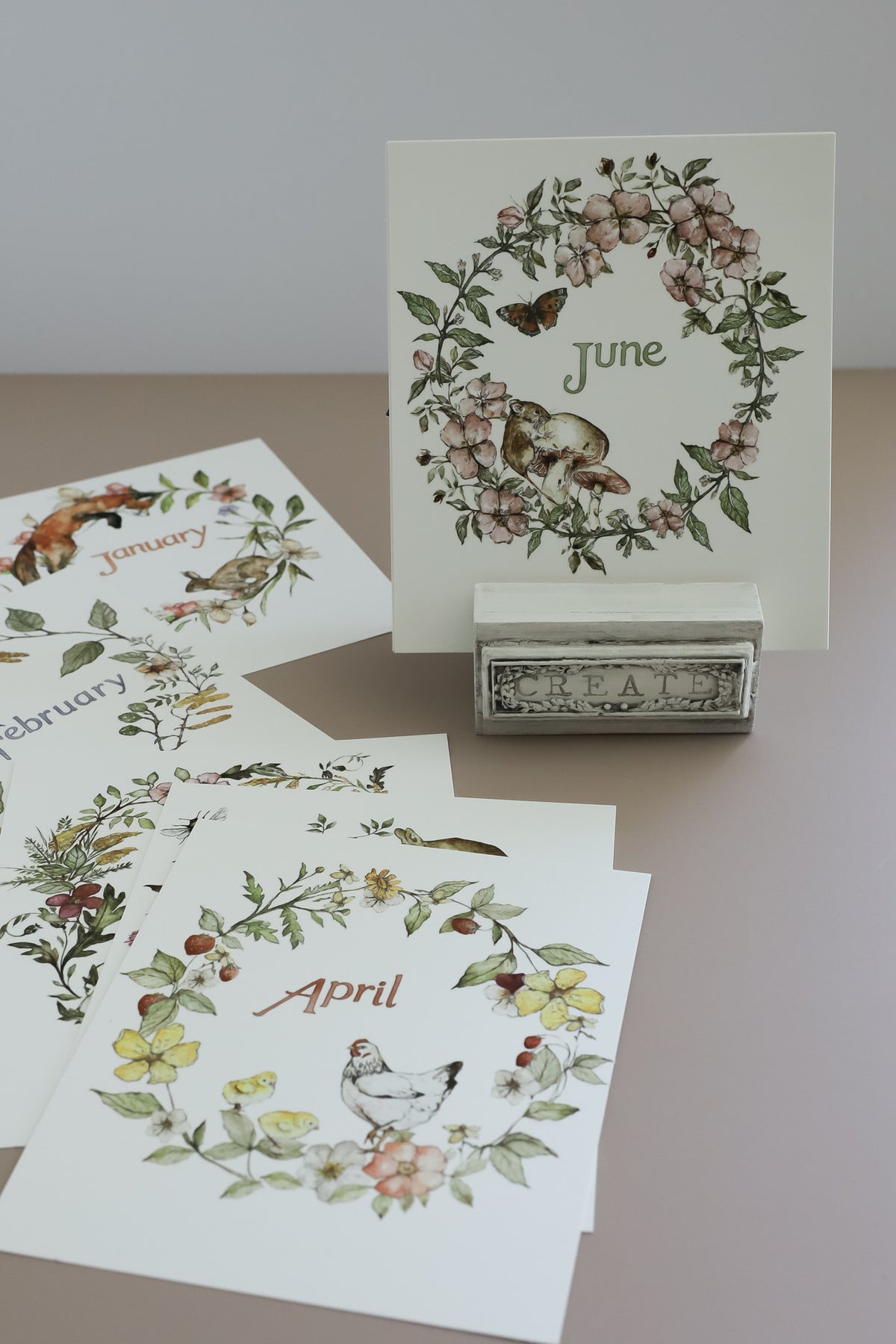 IOD The Bramblewood Diaries Transfer • Iron Orchid Designs • 8×12 Woodland Animals & Seasonal Botanical Wreaths • Ships in 1–2 Days