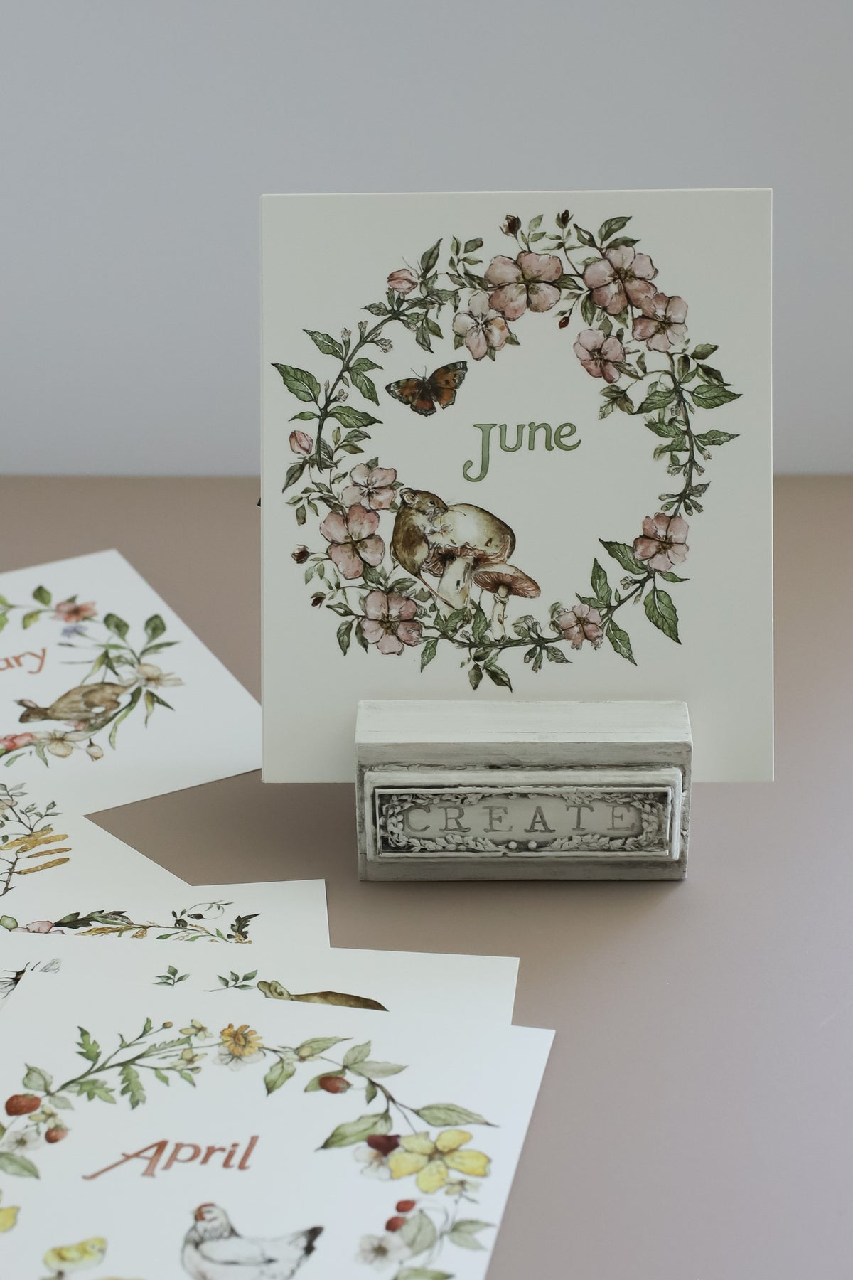 IOD The Bramblewood Diaries Transfer • Iron Orchid Designs • 8×12 Woodland Animals & Seasonal Botanical Wreaths • Ships in 1–2 Days