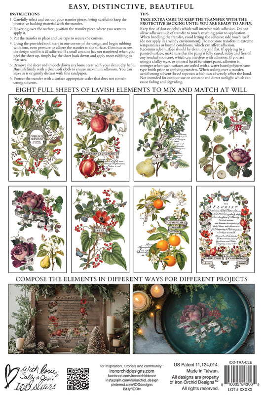 2025 IOD Clementine Transfer Pad with (8) 8 x 12 Sheets