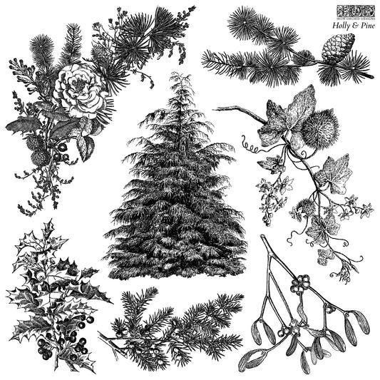 2025 IOD Holly & Pine Stamp