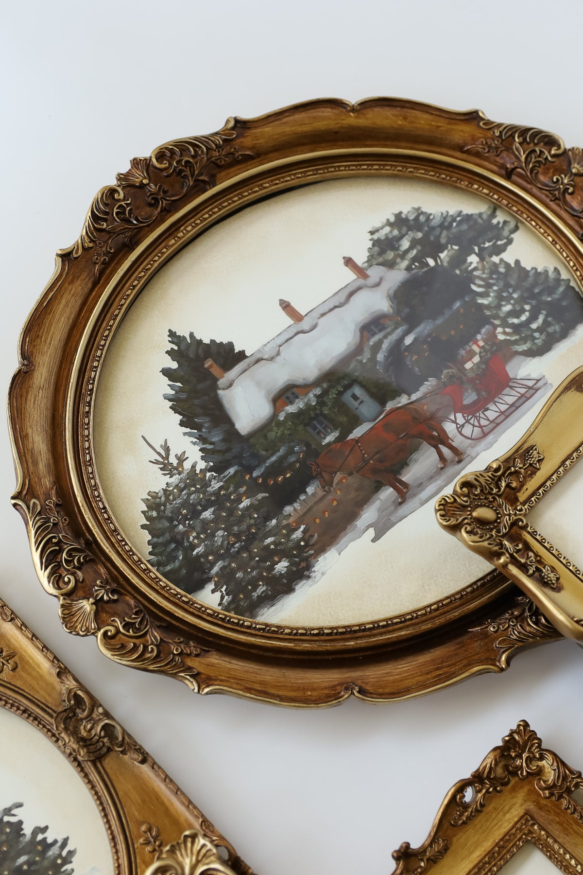 IOD A Cotswold Christmas Transfer • Iron Orchid Designs • 8×12 English Countryside Holiday Wreaths & Farmhouse Animals • Ships in 1–2 Days