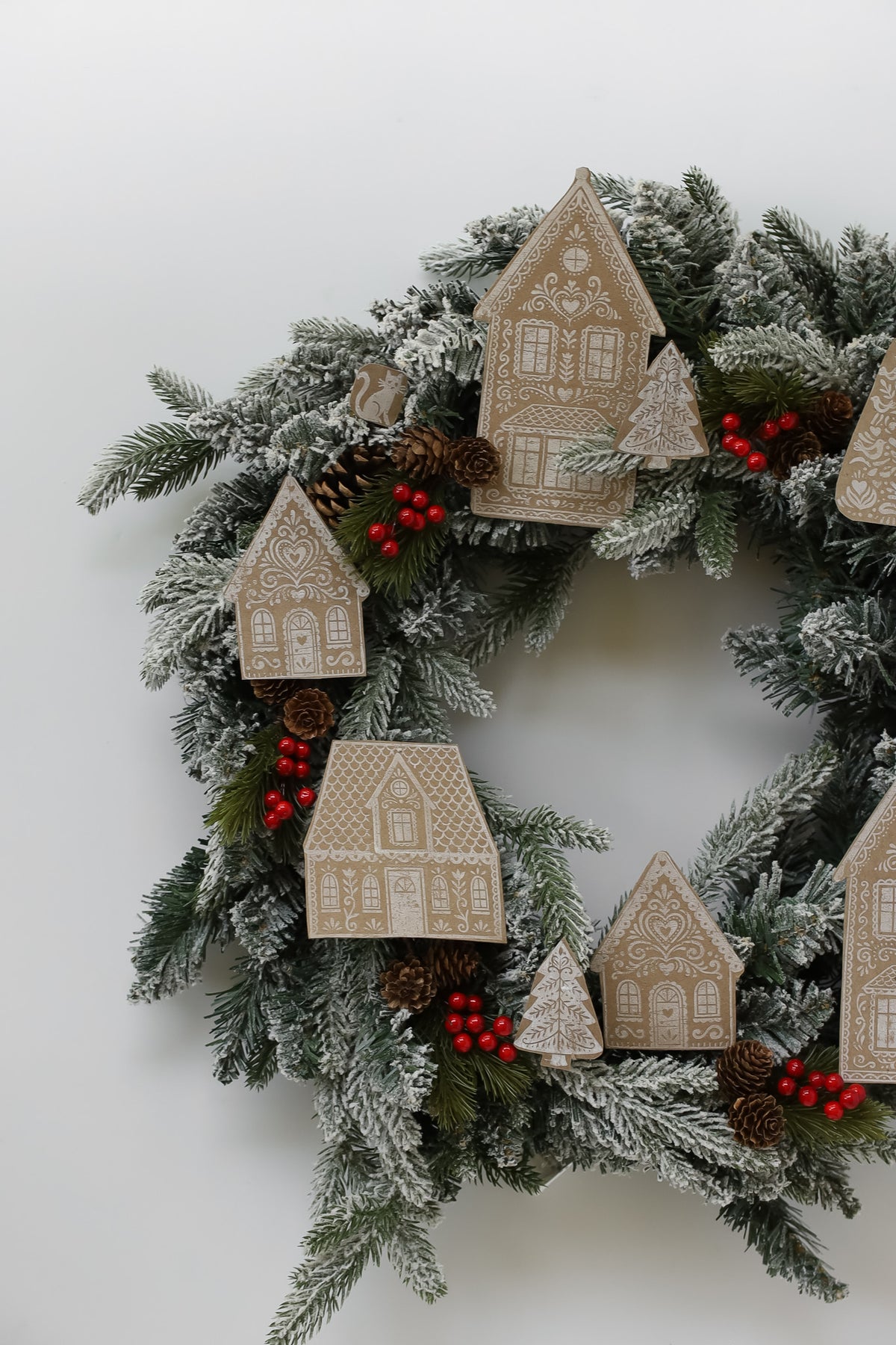 IOD Gingerbread Lane Stamp • Iron Orchid Designs • 12×12 Folk Art Christmas Village & Cottage Stamp with Masks • Ships in 1–2 Days