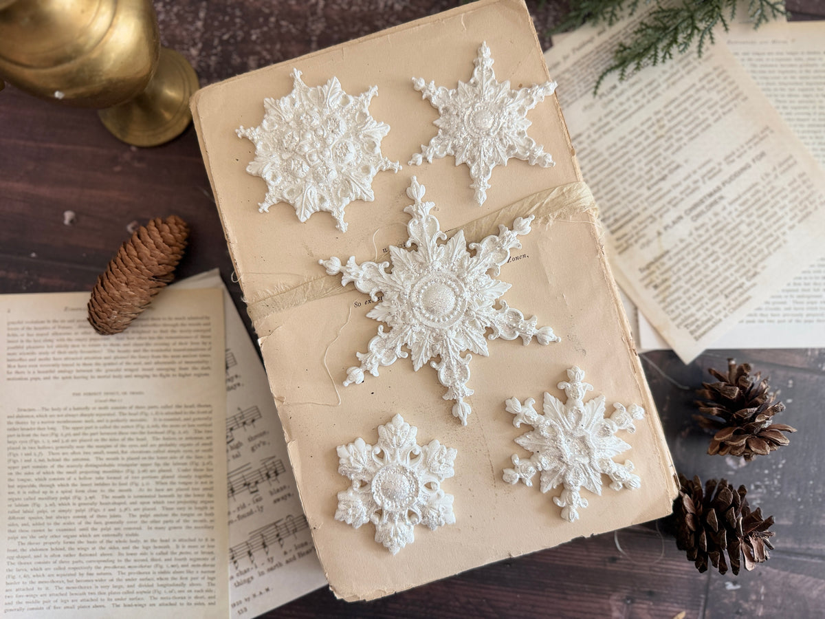 *PREORDER*  IOD Snowflakes Mould • Iron Orchid Designs • 6×10 Holiday Sign Mould • Ships in 1–2 Days