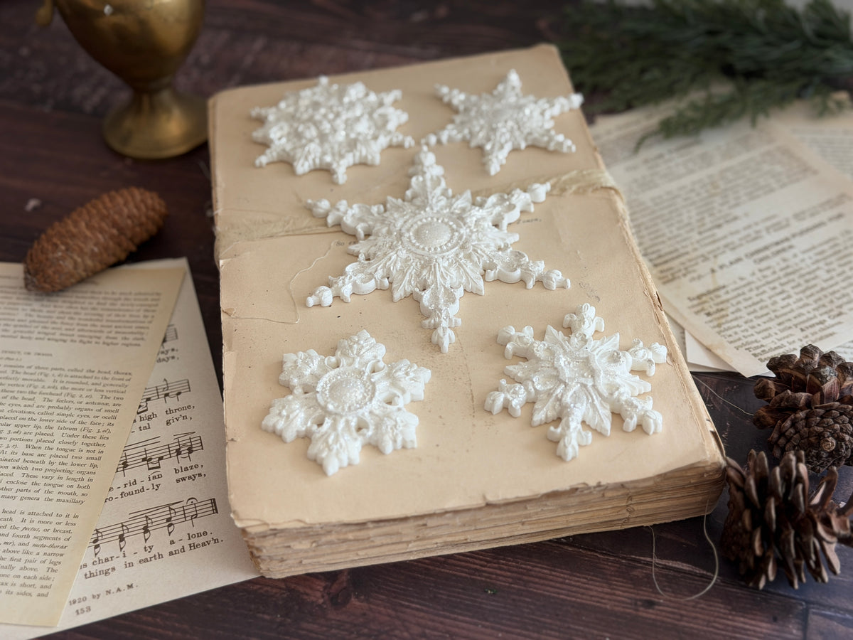 *PREORDER*  IOD Snowflakes Mould • Iron Orchid Designs • 6×10 Holiday Sign Mould • Ships in 1–2 Days