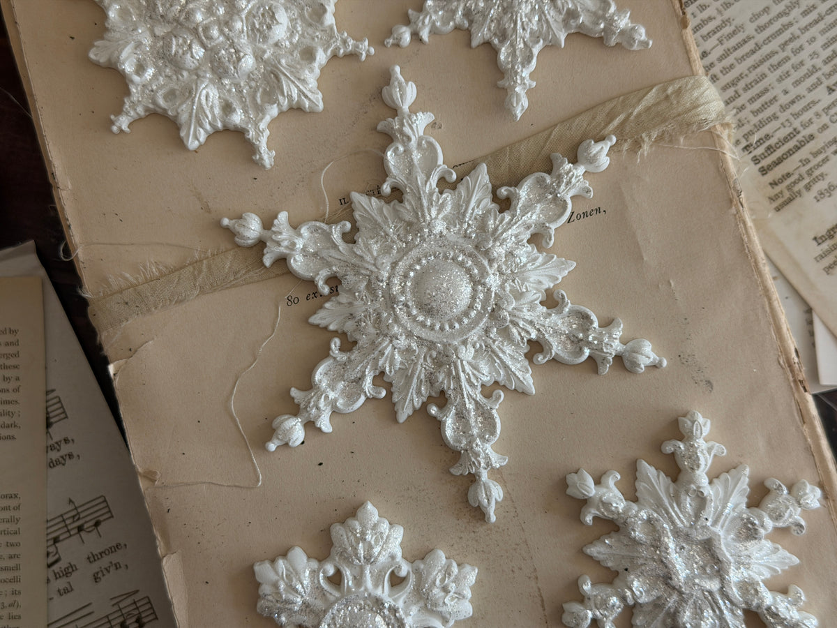 *PREORDER*  IOD Snowflakes Mould • Iron Orchid Designs • 6×10 Holiday Sign Mould • Ships in 1–2 Days