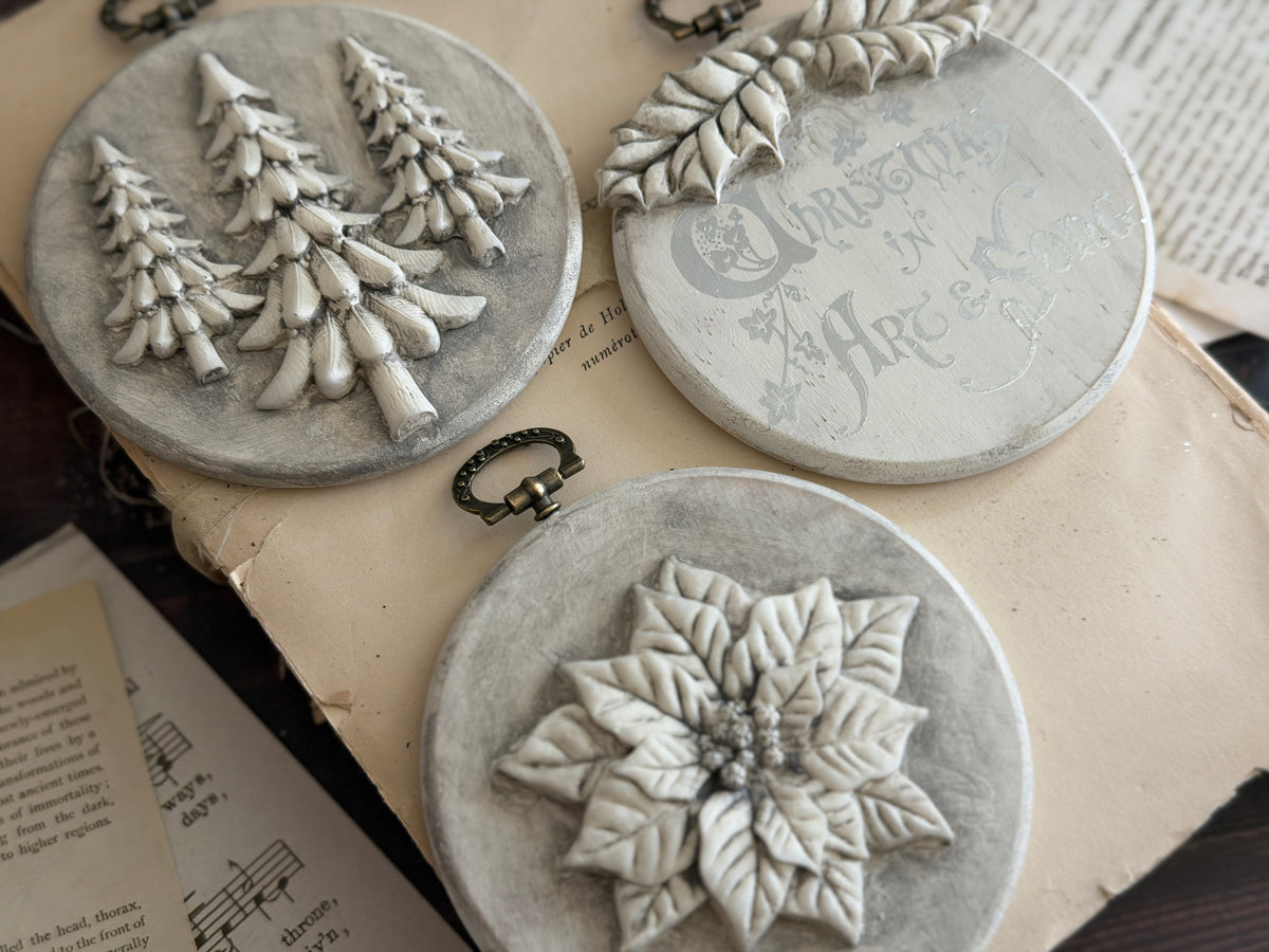 *PREORDER*  IOD Boughs of Holly Mould • Iron Orchid Designs • 6×10 Holiday Sign Mould • Ships in 1–2 Days (Copy)