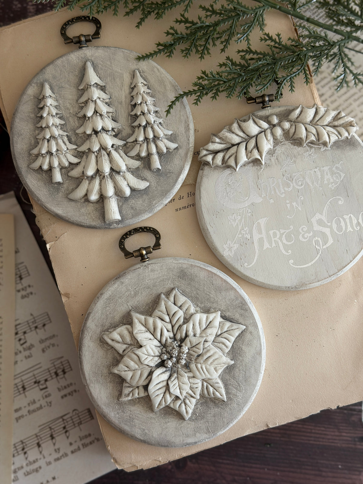 *PREORDER*  IOD Boughs of Holly Mould • Iron Orchid Designs • 6×10 Holiday Sign Mould • Ships in 1–2 Days (Copy)
