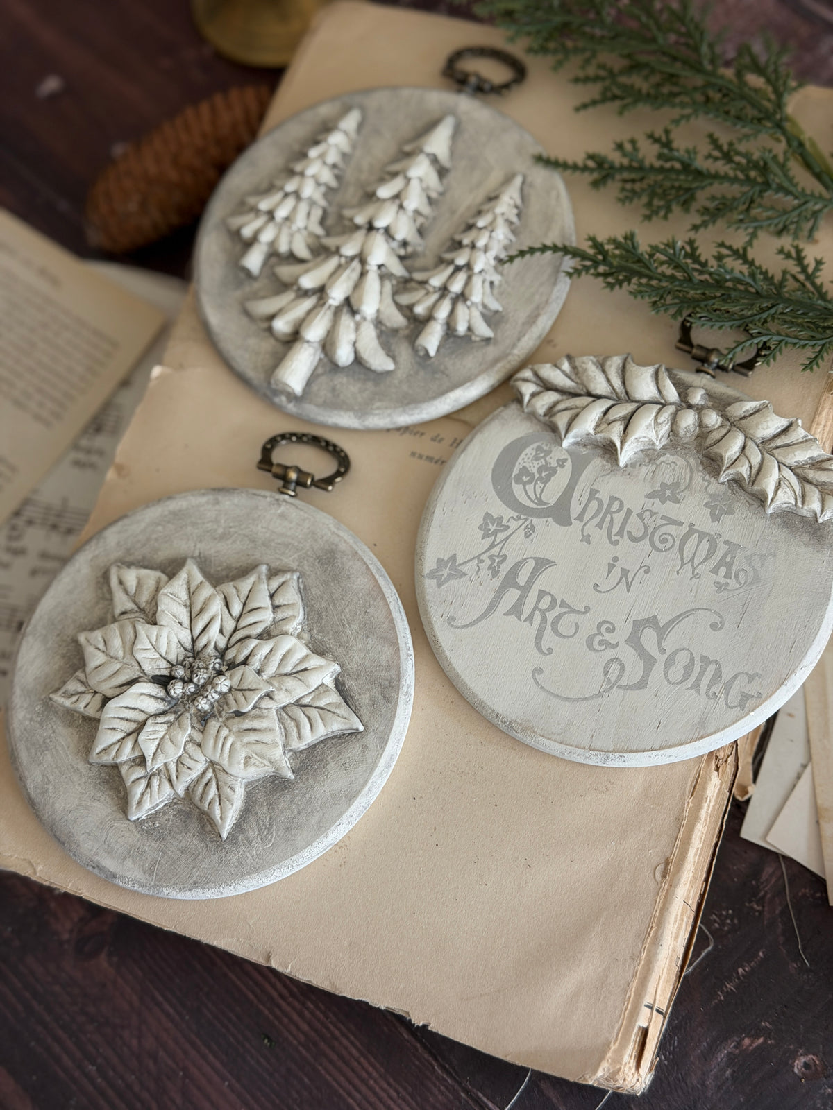 *PREORDER*  IOD Boughs of Holly Mould • Iron Orchid Designs • 6×10 Holiday Sign Mould • Ships in 1–2 Days (Copy)