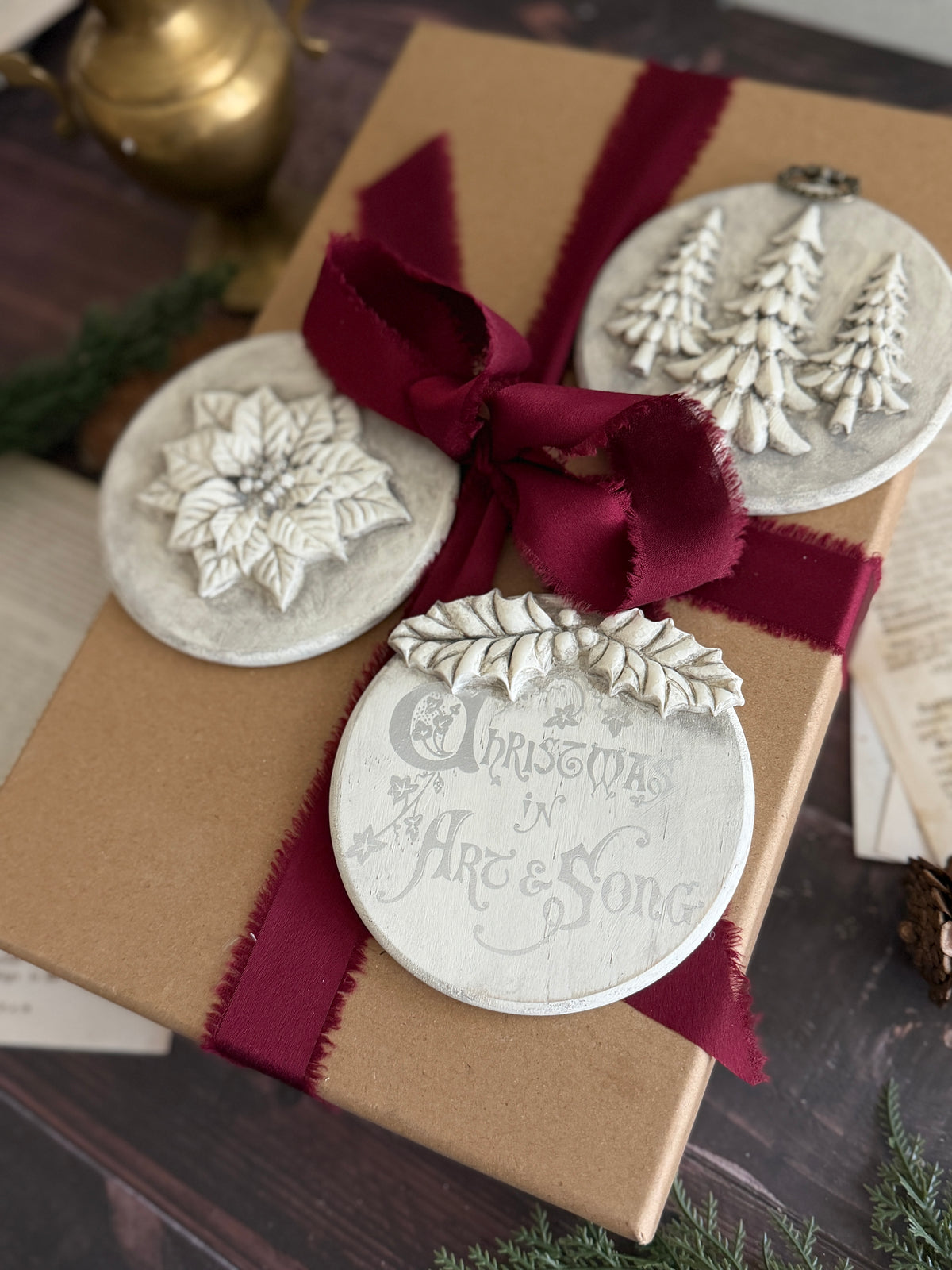 *PREORDER*  IOD Boughs of Holly Mould • Iron Orchid Designs • 6×10 Holiday Sign Mould • Ships in 1–2 Days (Copy)