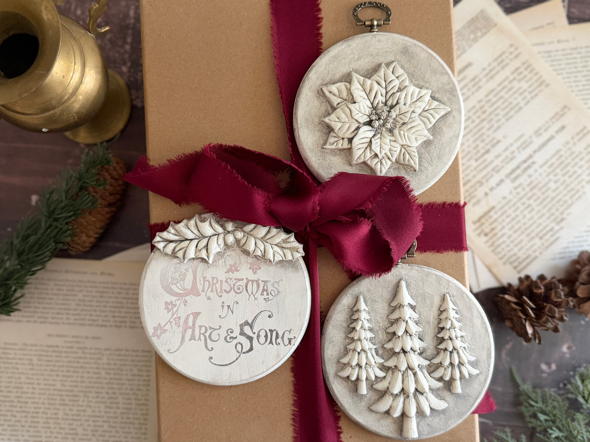 *PREORDER*  IOD Boughs of Holly Mould • Iron Orchid Designs • 6×10 Holiday Sign Mould • Ships in 1–2 Days (Copy)