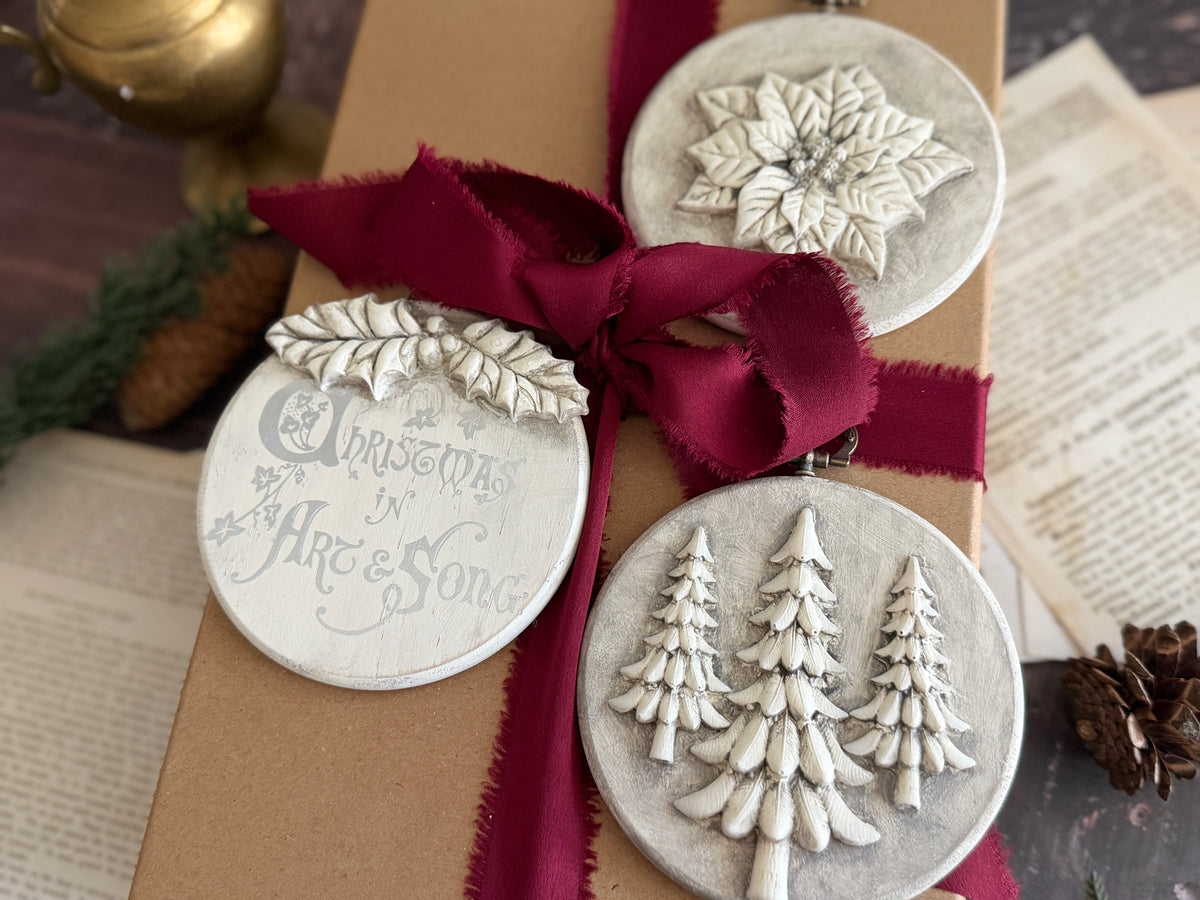 *PREORDER*  IOD Boughs of Holly Mould • Iron Orchid Designs • 6×10 Holiday Sign Mould • Ships in 1–2 Days (Copy)