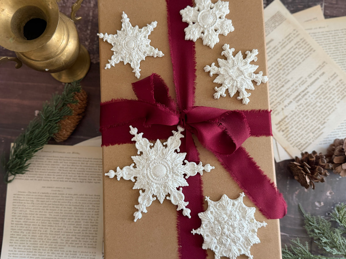 *PREORDER*  IOD Snowflakes Mould • Iron Orchid Designs • 6×10 Holiday Sign Mould • Ships in 1–2 Days