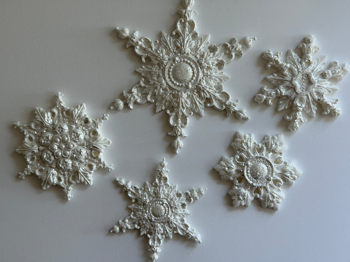 *PREORDER*  IOD Snowflakes Mould • Iron Orchid Designs • 6×10 Holiday Sign Mould • Ships in 1–2 Days