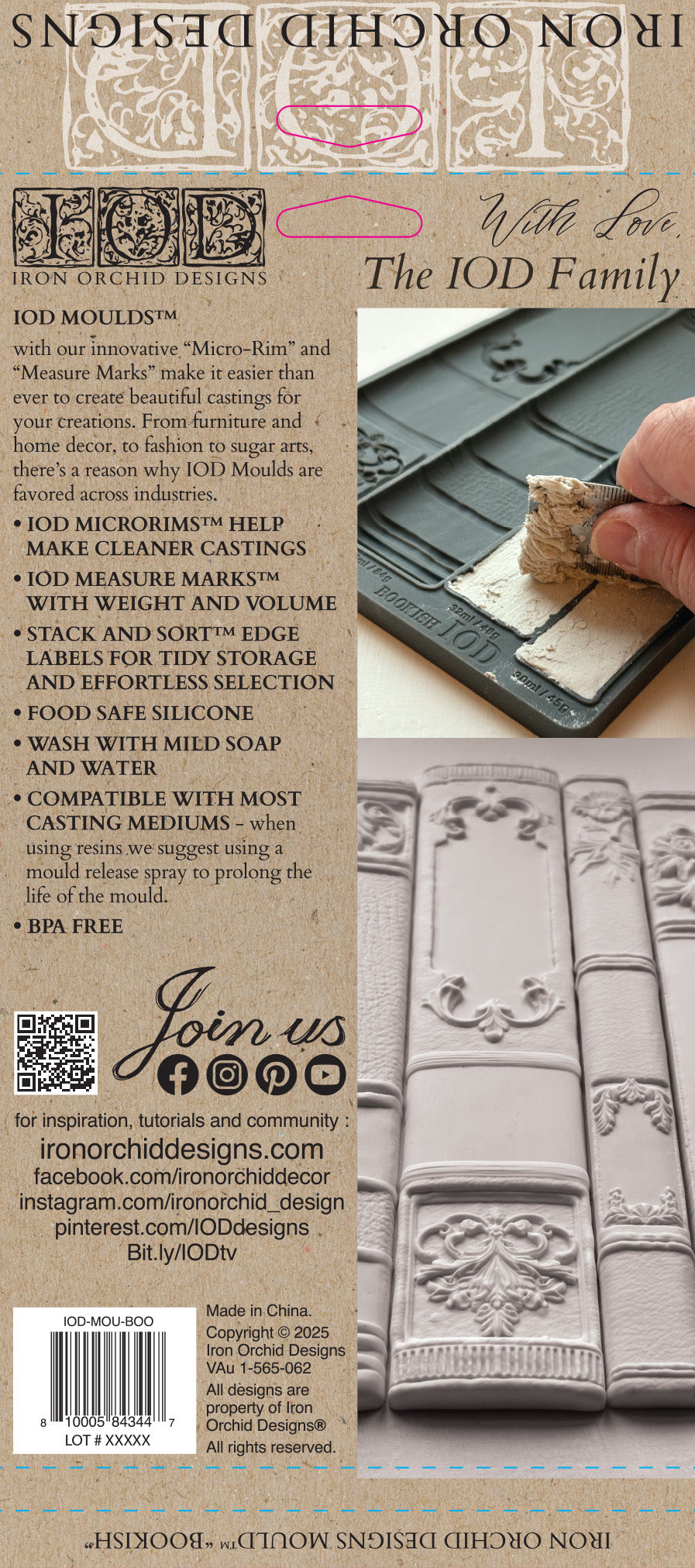 IOD Bookish 6x10 Decor Mould