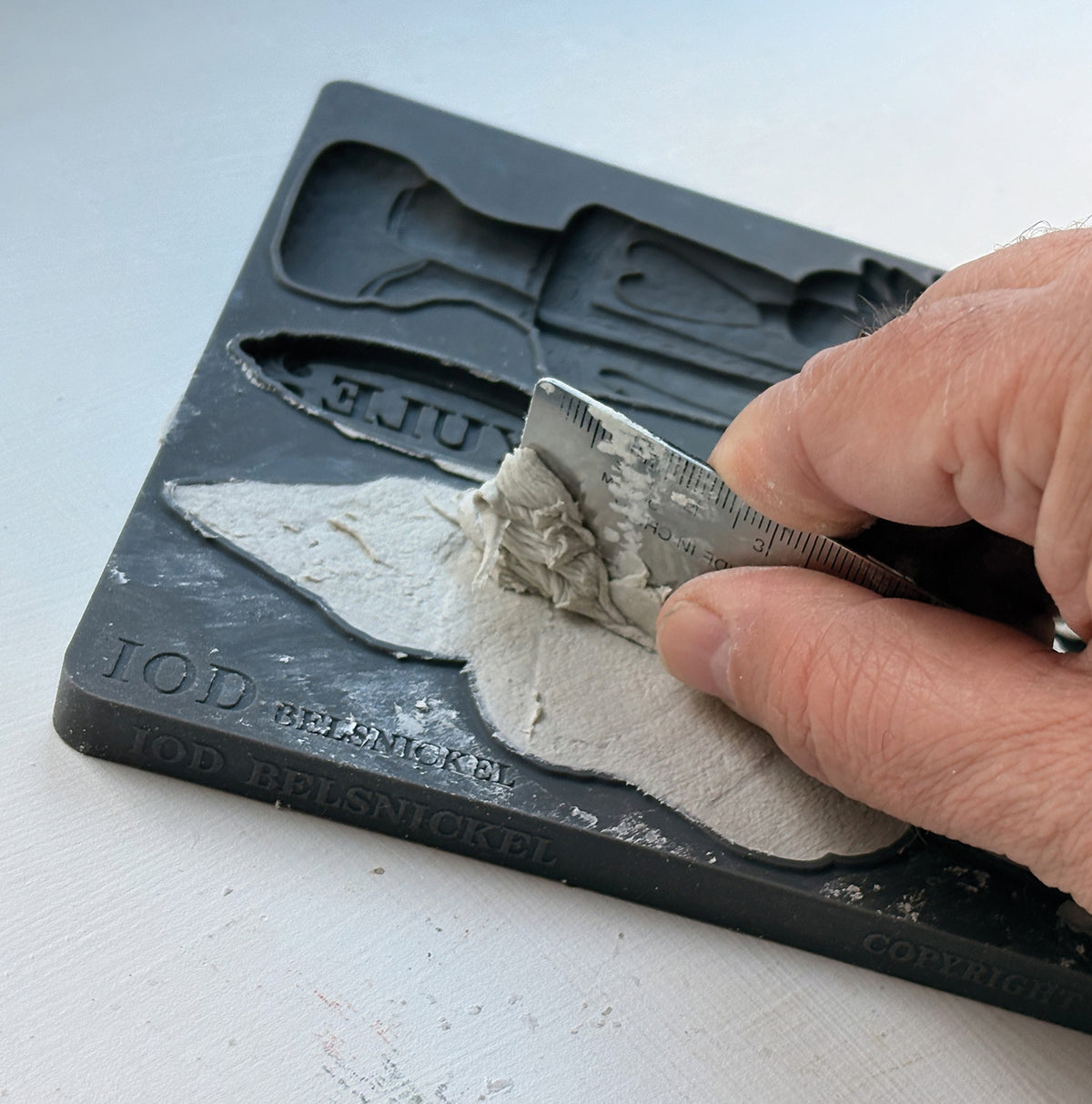 IOD Belsnickel Mould • Iron Orchid Designs • 6×10 Folk Art German Christmas Figure & Holiday Sign Mould • Ships in 1–2 Days